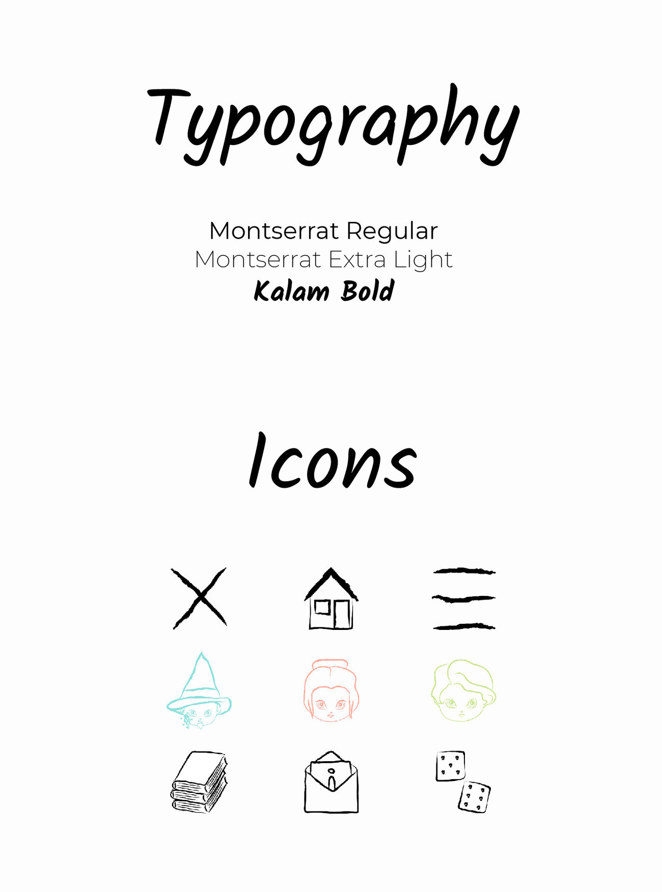 typography and icons